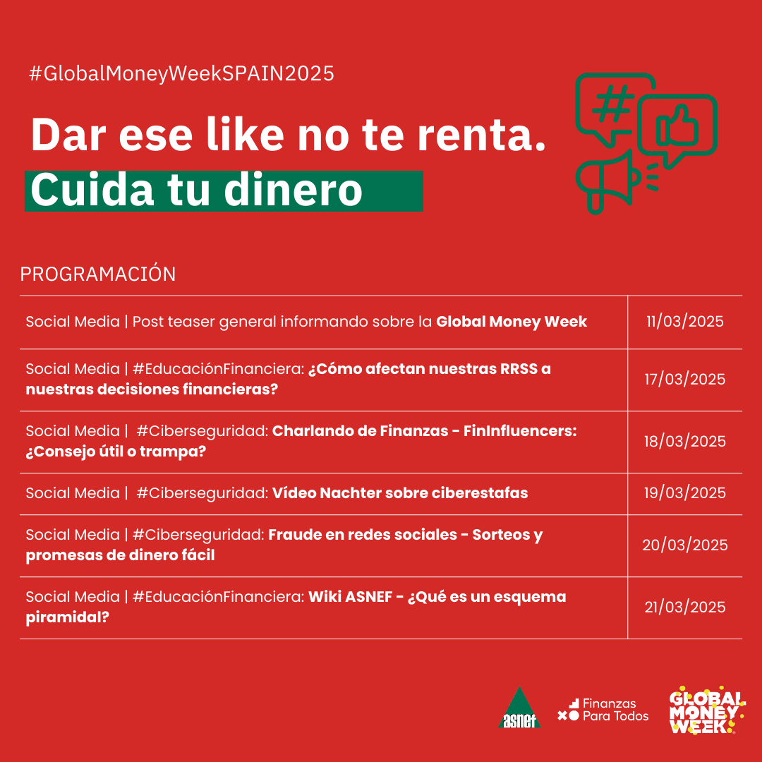 ASNEF se suma a la Global Money Week para apoyar la educación financiera de los jóvenes